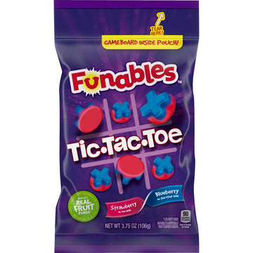 Funables Tic-Tac-Toe Fruit Snack 106 g (12 Pack) Exotic Candy Wholesale Montreal Quebec Canada