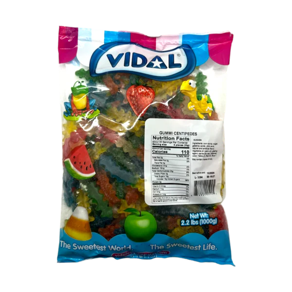 Vidal Bulk Centipedes 1 kg Exotic Candy Wholesale Montreal Quebec Canada