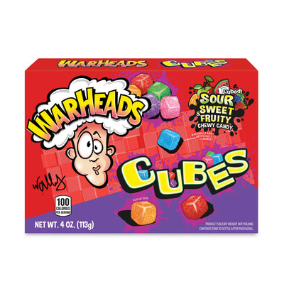 Warheads Chewy Cubes Theatre Box 113 g (12 Pack) Exotic Candy Wholesale Montreal Quebec Canada