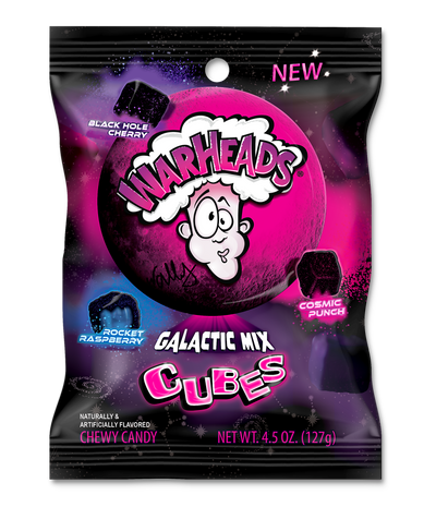Warheads Galactic Cubes 127 g (12 Pack) Imported Exotic Wholesale Candy Montreal Quebec Canada