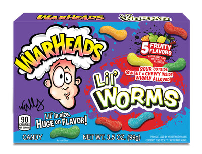 Warheads Lil' Worms 99 g (12 Pack) Exotic Candy Wholesale Montreal Quebec Canada