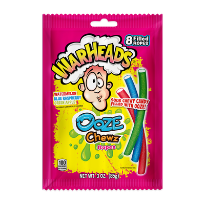 Warheads Ooze Chewz Ropes 85 g (12 Pack) Exotic Candy Wholesale Montreal Quebec Canada