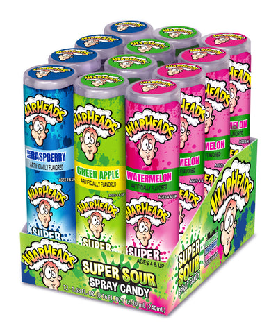 Warheads Super Sour Sprays 20 mL (12 Pack) Exotic Candy Wholesale Montreal Quebec Canada