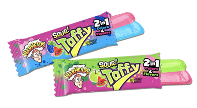 Warheads 2-in-1 Taffy Bar 42 g (24 Pack) Exotic Candy Wholesale Montreal Quebec Canada