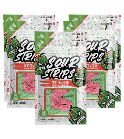 Sour Strips Watermelon 96 g (12 Pack) Exotic Candy Wholesale Montreal Quebec Canada