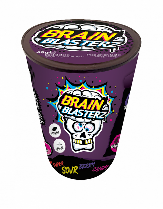 Brain Blasterz Dark Fruits Tub 48 g (12 Pack) Exotic Candy Wholesale Montreal Quebec Canada