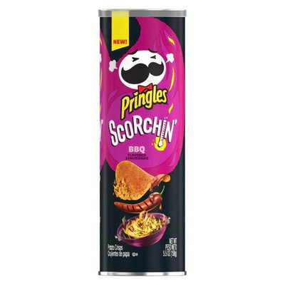 Pringles Scorchin' BBQ Chips 156 g (14 Pack) Exotic Snacks Wholesale Montreal Quebec Canada