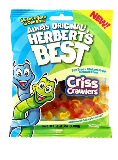 Herbert's Best Criss Crawlers 100 g (12 Pack) Exotic Candy Wholesale Montreal Quebec Canada