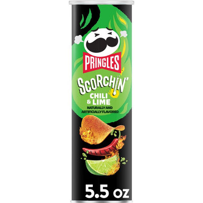 Pringles Scorchin' Chili & Lime Chips 156 g (14 Pack) Exotic Snacks Wholesale Montreal Quebec Canada