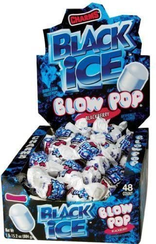 Charms Blow Pop Black Ice 18 g (48 Pack) Exotic Candy Wholesale Montreal Quebec Canada