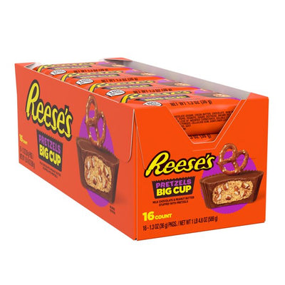 Reese's Big Cup Stuffed with Pretzels Milk Chocolate 36 g (16 Pack) Exotic Snacks Wholesale Montreal Quebec Canada