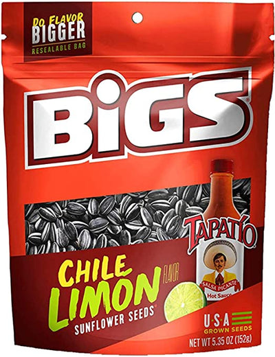 BIGS Tapatio Chile Limon Sunflower Seeds 152 g (12 Pack) Exotic Snacks Wholesale Montreal Quebec Canada