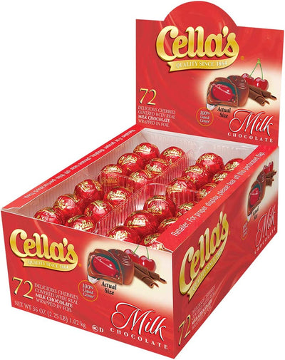 Cella's Milk Chocolate Covered Cherries (72 Pack) Exotic Chocolate Wholesale Montreal Quebec Canada
