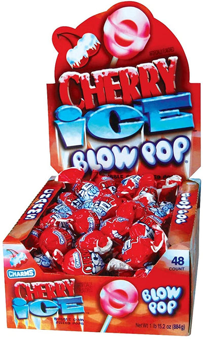Charms Blow Pop Cherry Ice 18 g (48 Pack) Exotic Candy Wholesale Montreal Quebec Canada