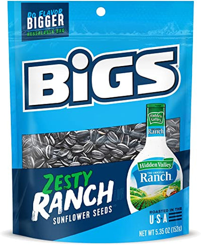 BIGS Hidden Valley Ranch Sunflower Seeds 152 g (12 Pack) Exotic Snacks Wholesale Montreal Quebec Canada