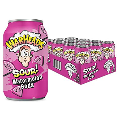 Warheads Sour Watermelon Soda 355 mL (12 Pack) Imported Exotic Drink Montreal Quebec Canada
