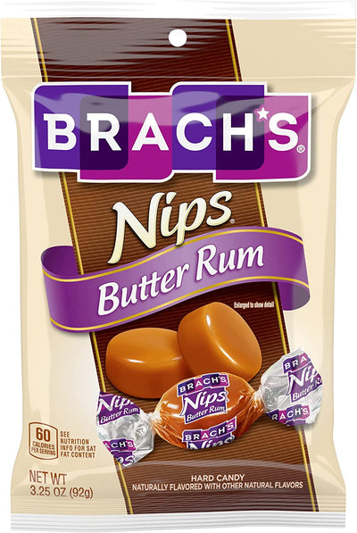 Brach's Nips Butter Rum Candy 92 g (12 Pack) Exotic Candy Wholesale Montreal Quebec Canada