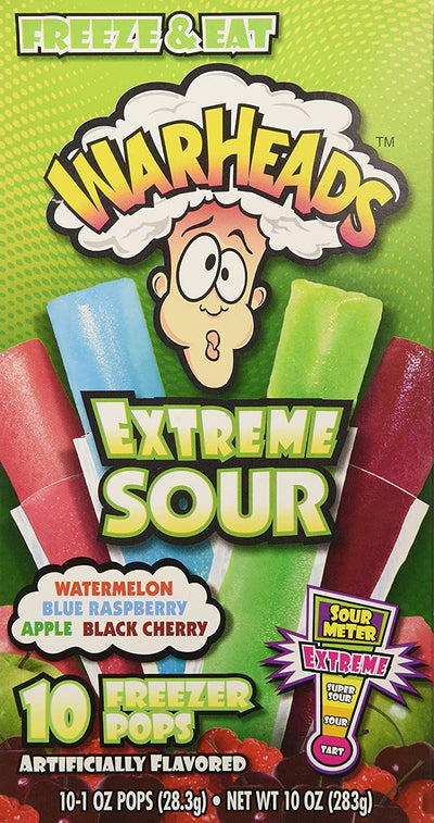 Warheads Extreme Sour Freezer Pops 283.5 g (12 Pack) Exotic Snacks Wholesale Montreal Quebec Canada