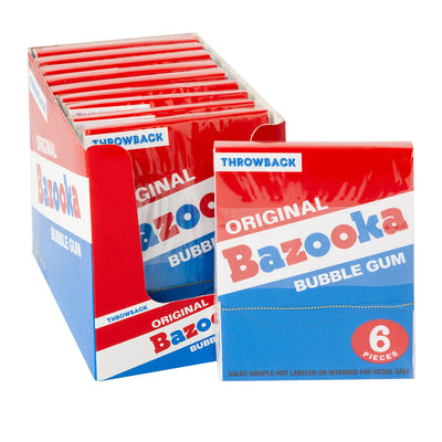 Bazooka Throwback Bubble Gum 36 g (12 Pack) Exotic Candy Wholesale Montreal Quebec Canada