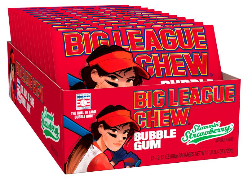 Big League Chew Strawberry 60 g (12 Pack) Exotics Wholesale