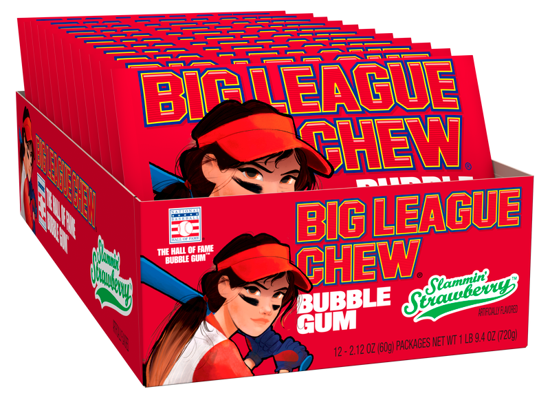 Big League Chew Strawberry 60 g (12 Pack) Exotic Candy Wholesale Montreal Quebec Canada