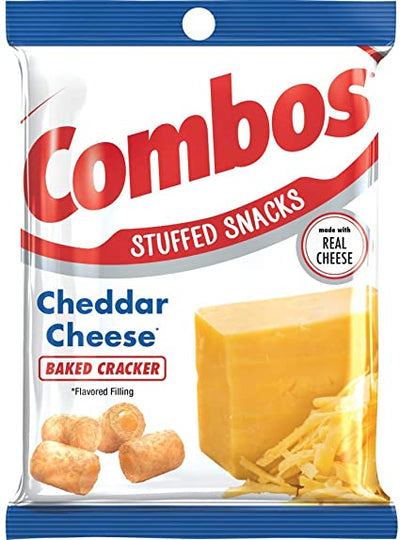 Combos Filled Snacks Cheddar Cracker 178.6 g (12 Pack) Exotic Snacks Wholesale Montreal Quebec Canada
