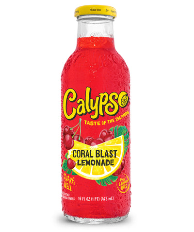 Calypso Coral Blast Lemonade 473 mL (12 Pack) Exotic Drinks Wholesale Montreal Quebec Canada