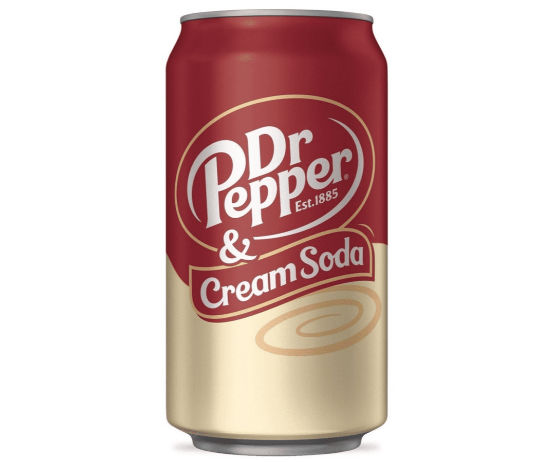 Dr Pepper Cream Soda 355 mL (12 Pack) Exotic Drinks Wholesale Distribution Montreal Quebec Canada