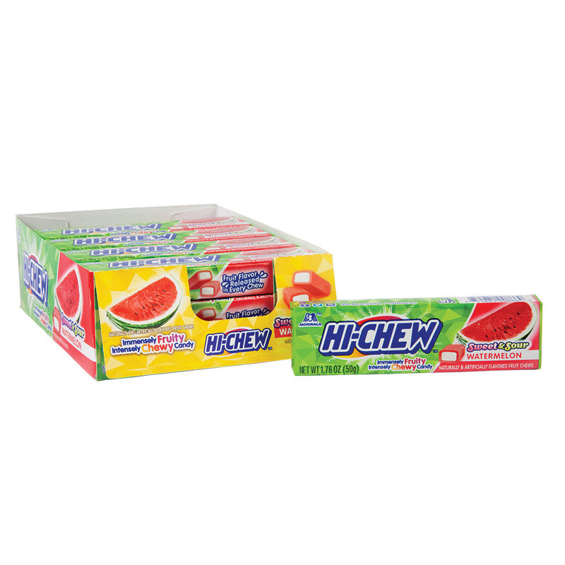 Morinaga Hi-Chew Watermelon Candy 50 g (15 Pack) Exotic Candy Wholesale Montreal Quebec Canada