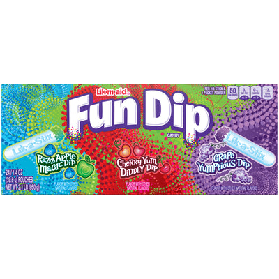 Lik-M-Aid Fun Dip Candy 39.6 g (24 Pack) Imported Exotic Candy Wholesale MOntreal Quebec Canada