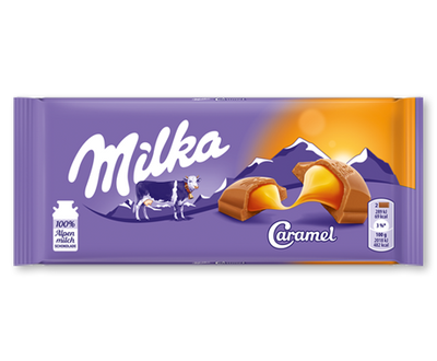 Milka Caramel Chocolate Bar - Snaxies