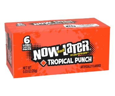 Now and Later 6-Piece Tropical Punch Chewy Candy 26 g (24 Pack) Exotic Candy Wholesale Montreal Quebec Canada