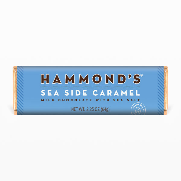 Hammond's Sea Side Caramel Milk Chocolate Candy Bar 64 g (12 Pack) Exotic Snacks Wholesale Montreal Quebec Canada