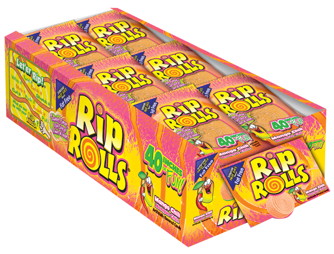 Rip Rolls Mango Chili 40 g (24 Pack) Exotic Candy Wholesale Montreal Quebec Canada
