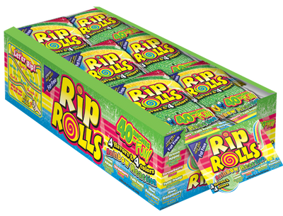 Rip Rolls Rainbow Reaction 40 g (24 Pack) Exotic Candy Wholesale Montreal Quebec Canada