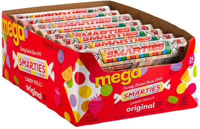 Mega Smarties Candy Rolls 63 g (24 Pack) Exotic Candy Wholesale Montreal Quebec Canada