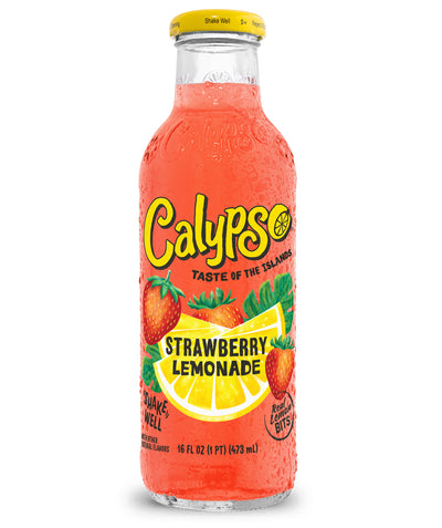 Calypso Strawberry Lemonade 473 mL (12 Pack) Exotic Drinks Wholesale Montreal Quebec Canada