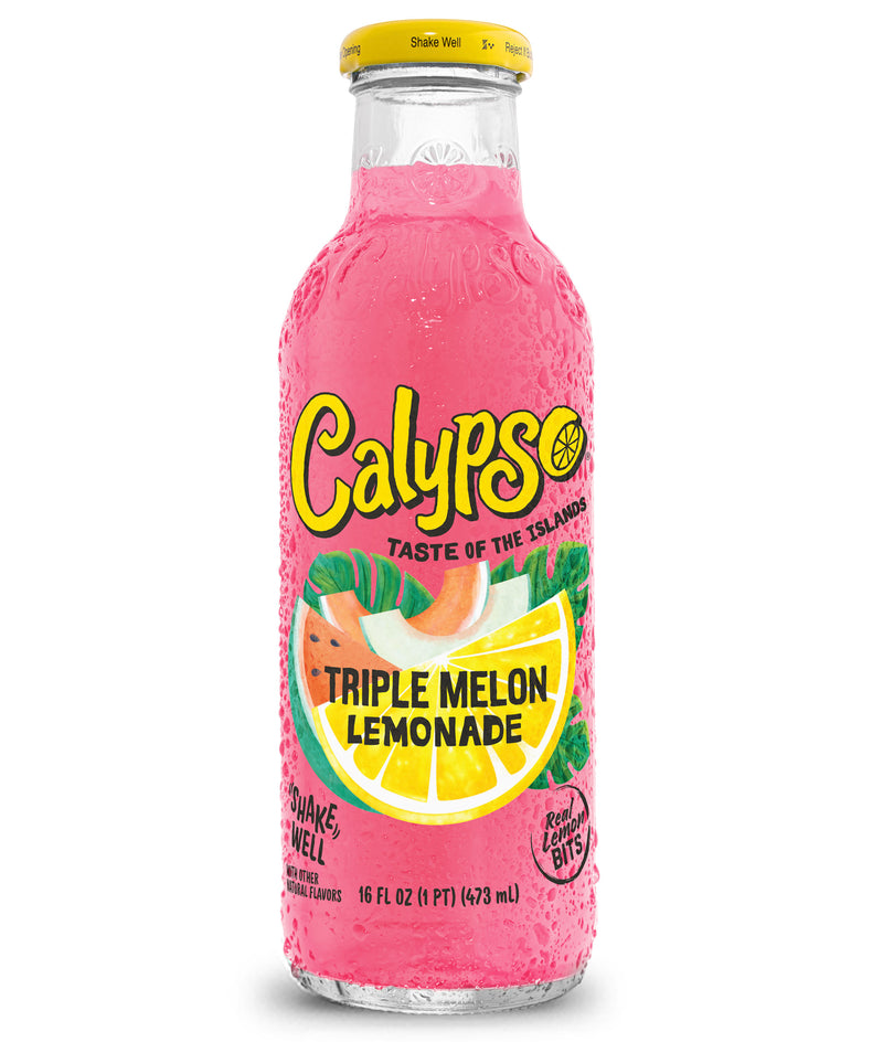 Calypso Triple Melon Lemonade 473 mL (12 Pack) Exotic Drinks Wholesale Montreal Quebec Canada