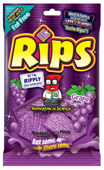 Rips Grape Bite-Size Licorice 113 g (12 Pack) Exotic Candy Wholesale Montreal Quebec Canada