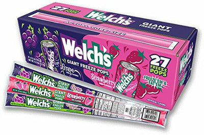 Welch's Giant Soda Pop Freezies 157 mL (27 Pack) Exotic Candy Wholesale Montreal Quebec Canada