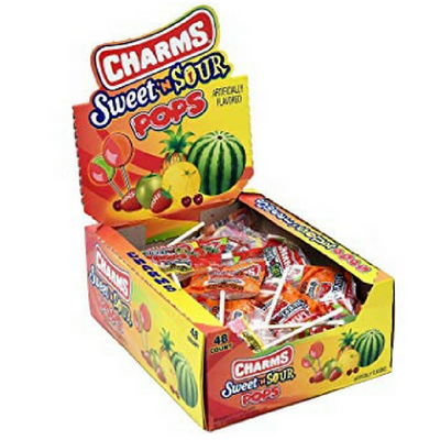 Charms Pop Sweet & Sour 18 g (48 Pack) Exotic Candy Wholesale Montreal Quebec Canada