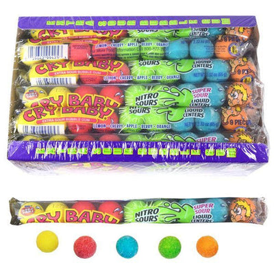Cry Baby 9-Ball Nitro Sours Gumballs 65 g (24 Pack) Exotic Candy Wholesale Montreal Quebec Canada
