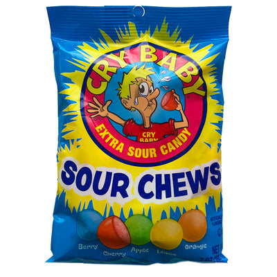 Cry Baby Sour Chews 198 g (8 Pack) Exotic Candy Wholesale Montreal Quebec Canada