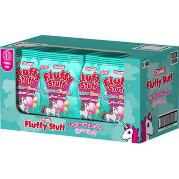 Charms Fluffy Stuff Rainbow Sherbert Cotton Candy 60 g (24 Pack) Imported Exotic Wholesale Candy Montreal QUebec Canada