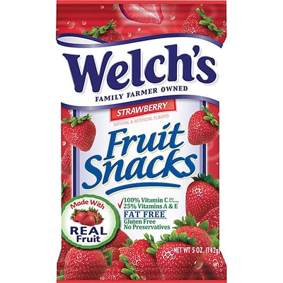 Welch's Fruit Snacks Strawberry 142 g (12 Pack) Exotic Candy Wholesale Montreal Quebec Canada