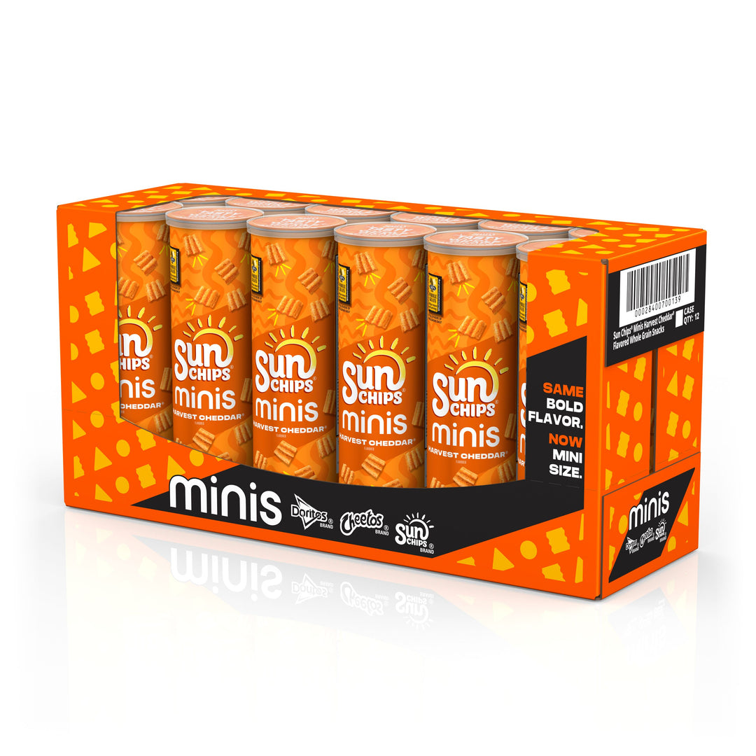 Sunchips Minis Harvest Cheddar 106.3 g (12 Pack) Exotic Snacks Wholesale Montreal Quebec Canada