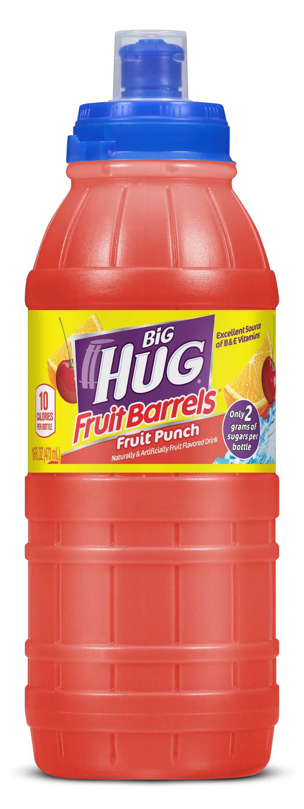 Big Hug Fruit Barrel Fruit Punch Sports Cap 473 mL (24 Pack) Exotic Drinks Wholesale Montreal Quebec Canada