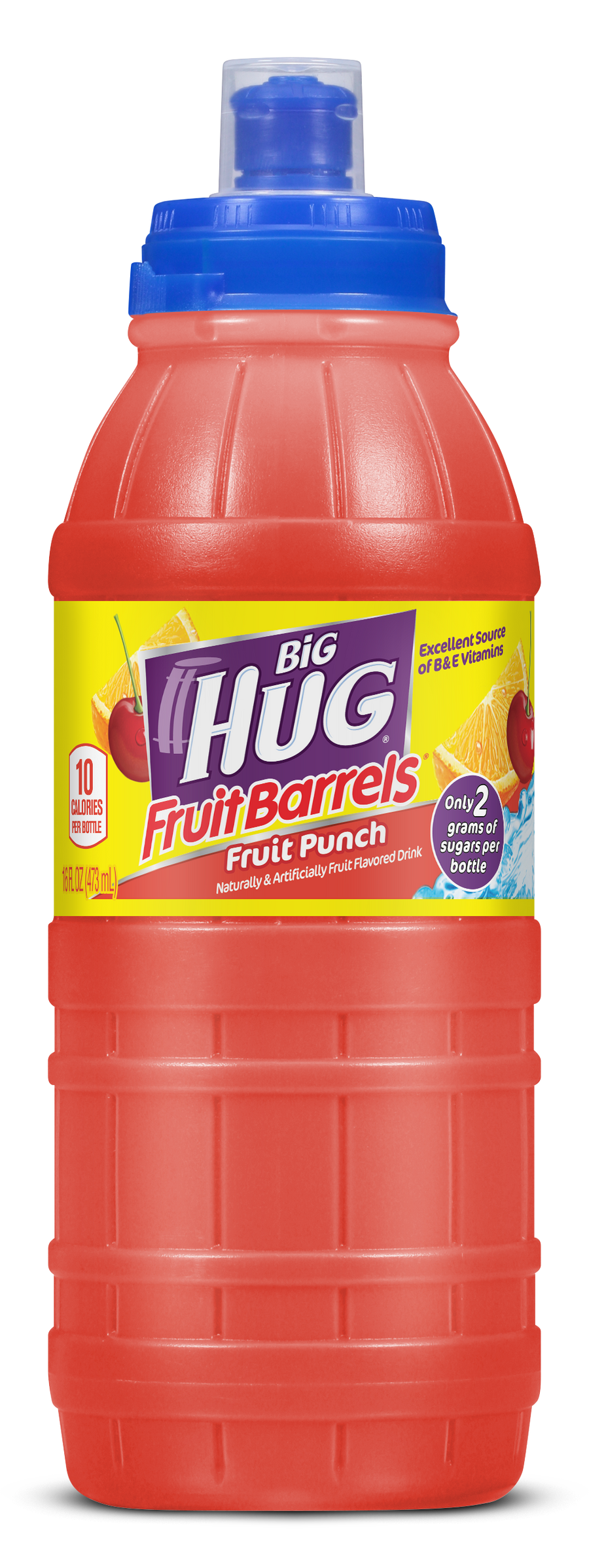 Big Hug Fruit Barrel Fruit Punch Sports Cap 473 mL (24 Pack) Exotic Drinks Wholesale Montreal Quebec Canada