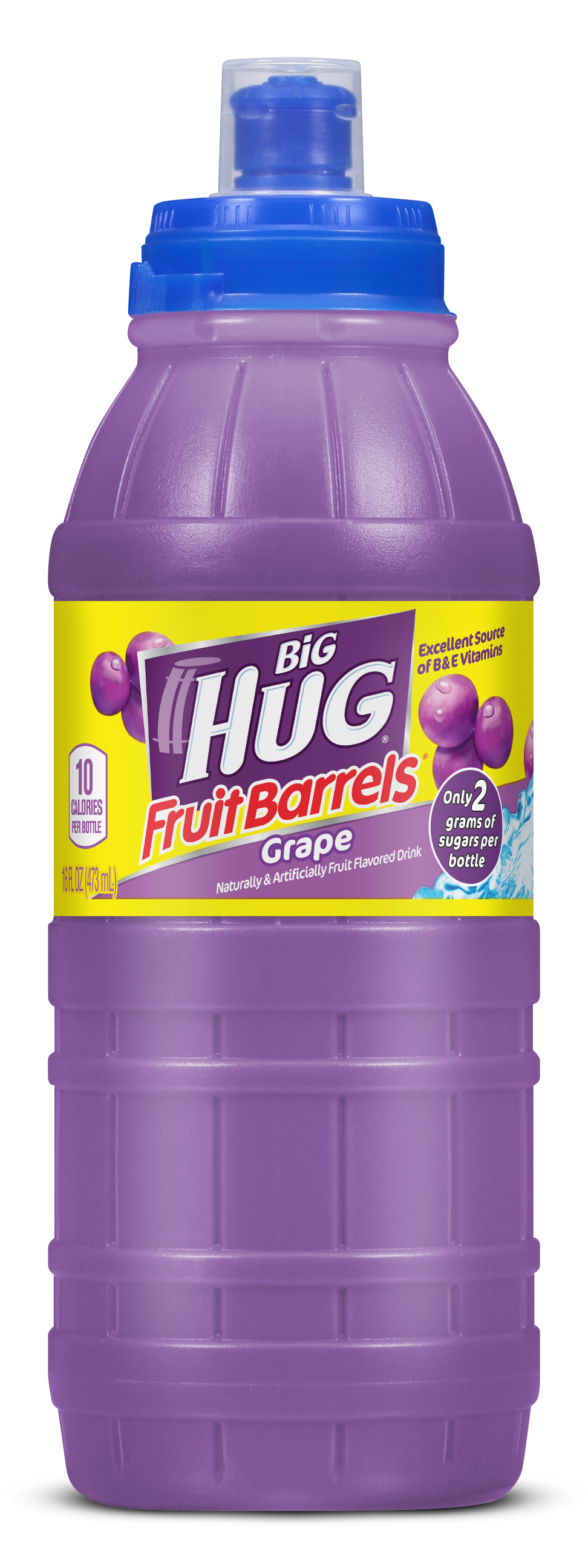 Big Hug Fruit Barrel Grape Sports Cap 473 mL (24 Pack) Exotic Drinks Wholesale Montreal Quebec Canada