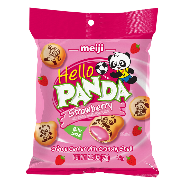 Meiji Hello Panda Strawberry 62 g (6 Pack) Exotic Snacks Wholesale Montreal Quebec Canada